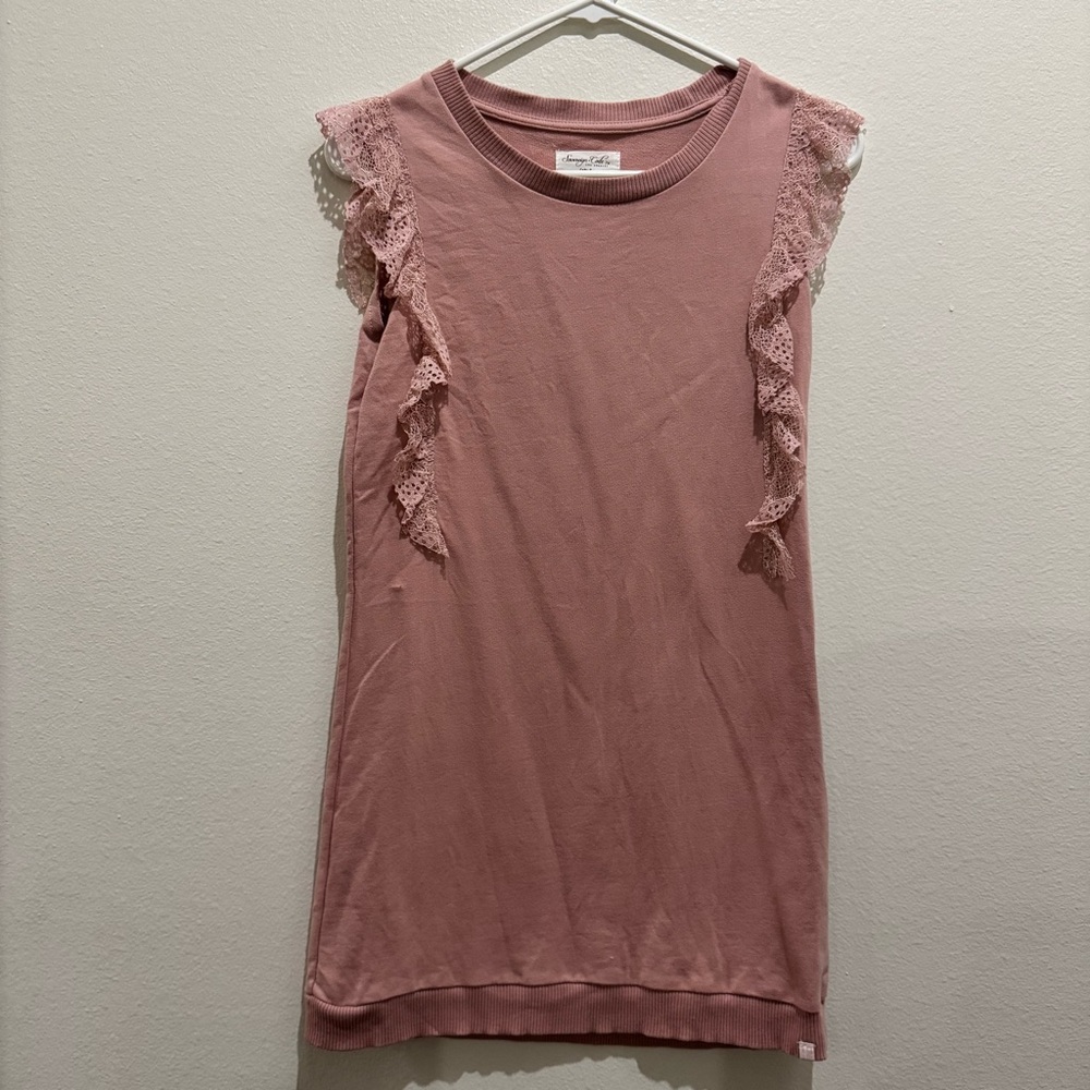 Sovereign Code Ruffle Lace Dress - Mauve